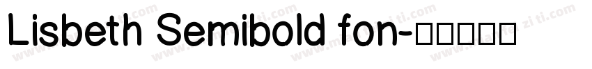 Lisbeth Semibold fon字体转换